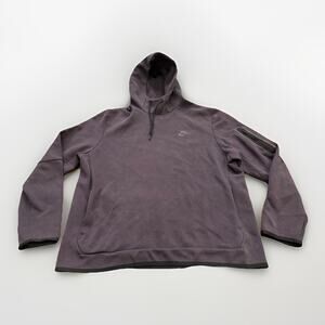 Nike Sportswear Tech Fleece Mens Dark Purple Pullover Hoodie Size XL DD5174-540